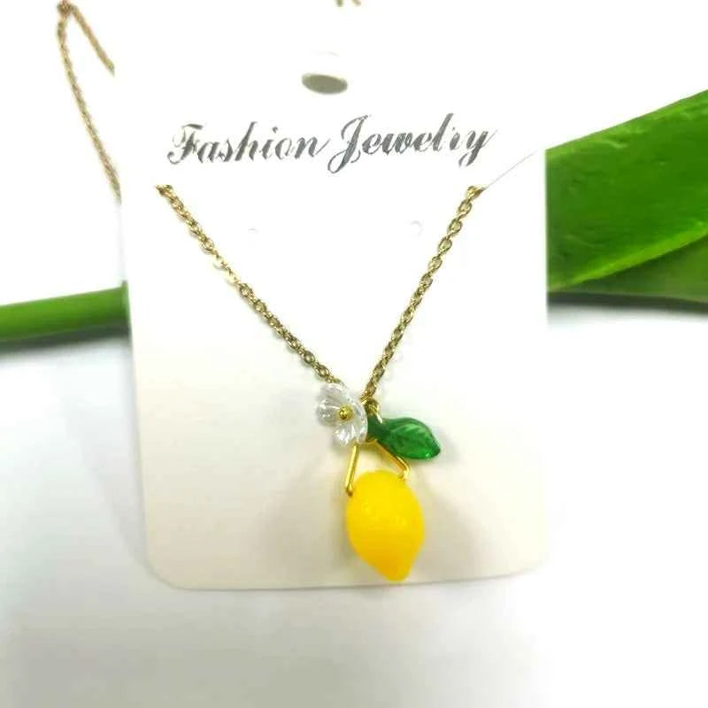 1Pair Creative Design Cute Resin Lemon Drop Earrings Holiday Gift For Girls Summer Vacation