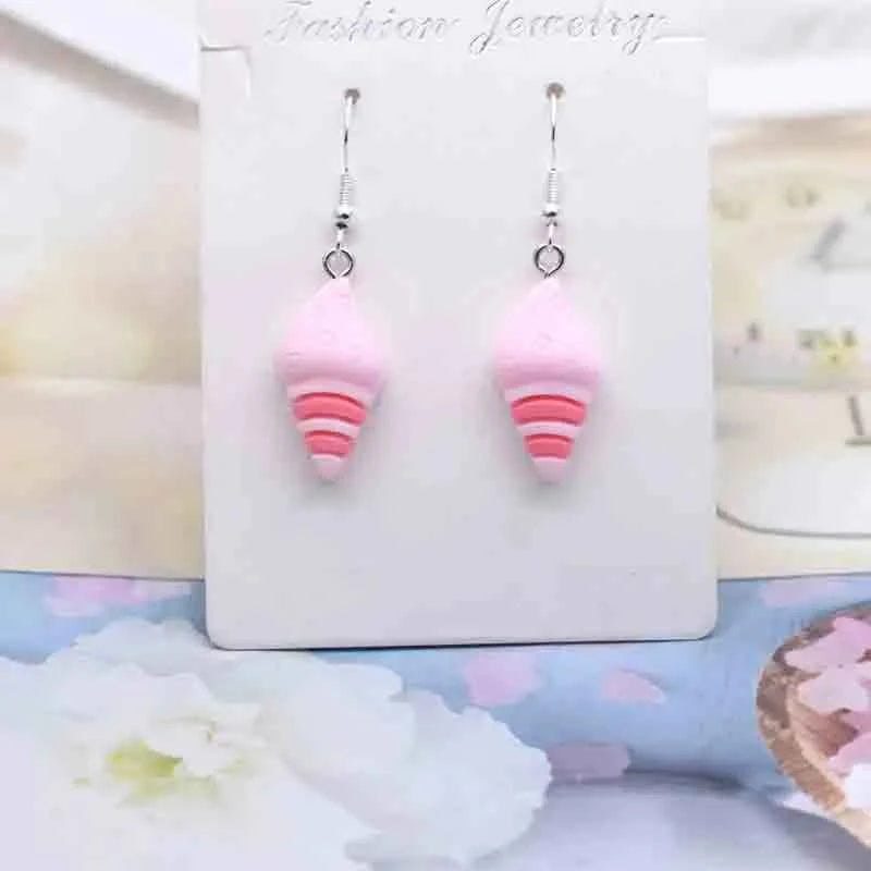 Earring For Women Resin Handmade Cute Animals Ice Cream Drinks Candy Fruits Pissa Drop Earrings Funny Gift