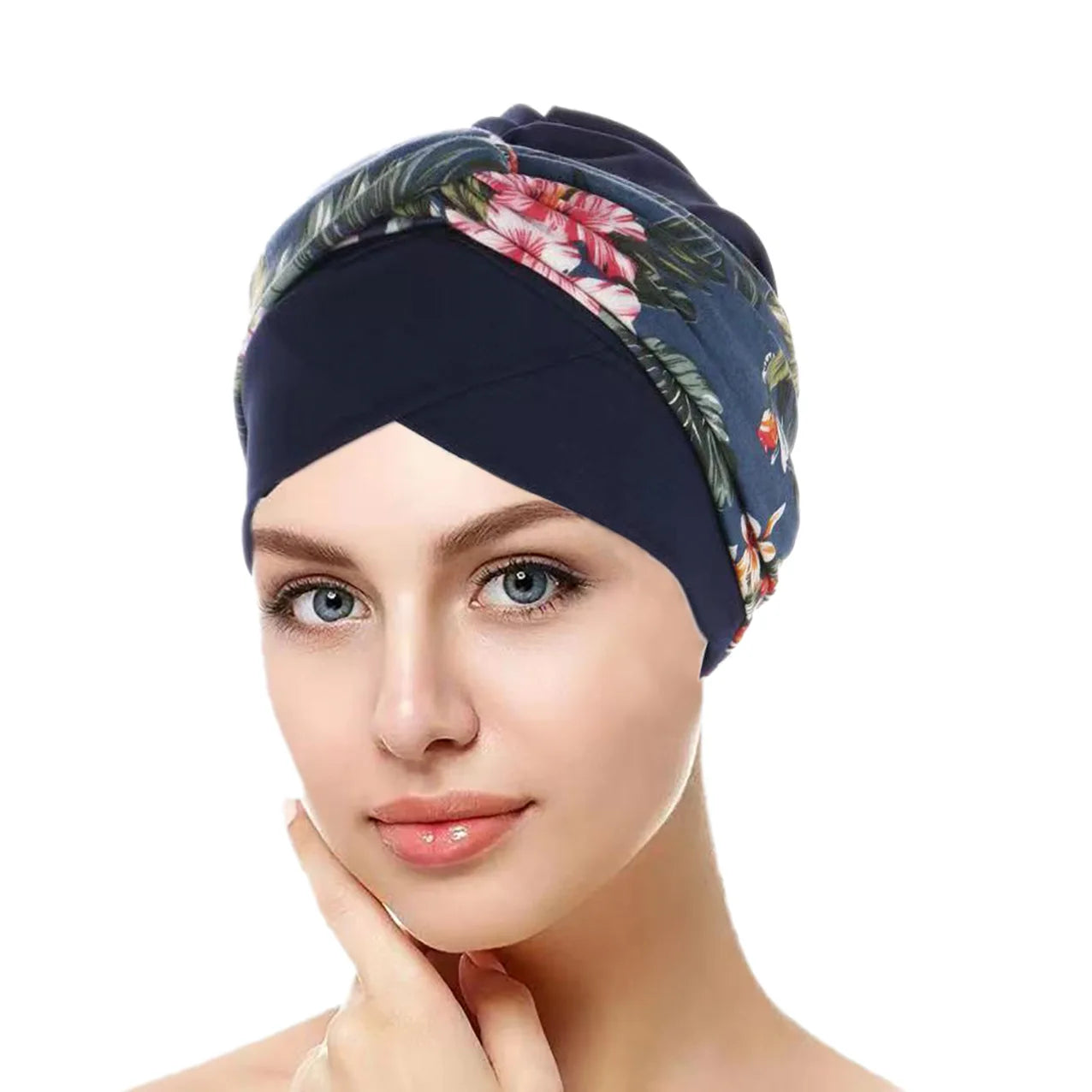 Trendy Print Women Muslim Hijab Caps Wrap Head Indian Turban Bonnet Fashion Headdress Islamic Clothing Accessories - NamafadStore