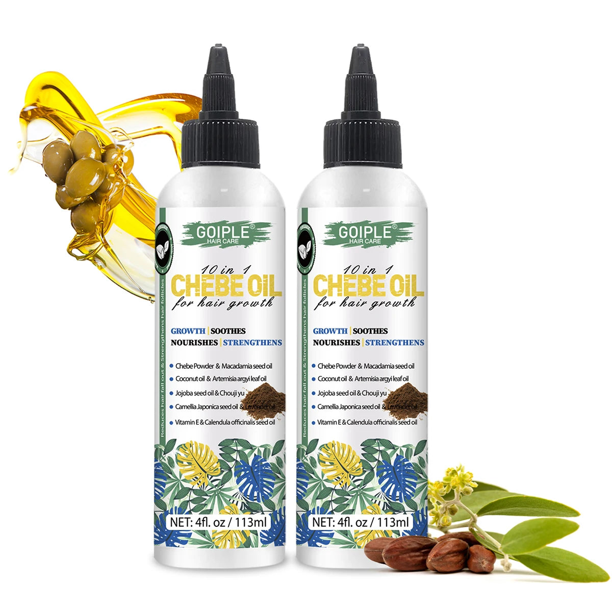 Natural African Chebe Powder for Hair Growth Moisturizing Essence Scalp Care Butter Treatment Repair Damaged Anti Loss Oil Serum - NamafadStore