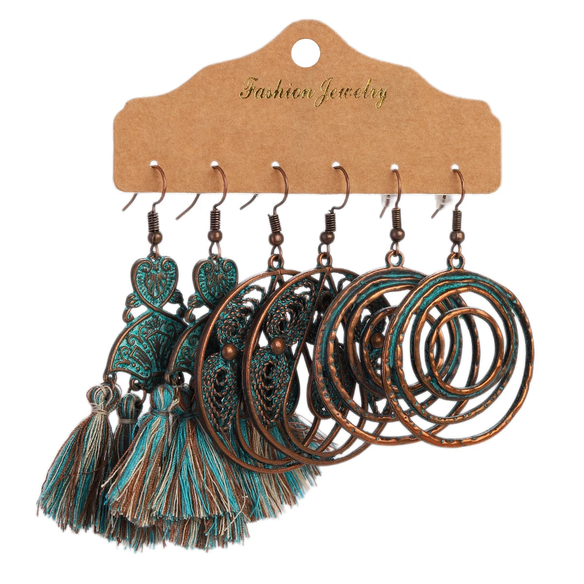 Boho Ethnic Dangle/Round Earrings For Women Vintage Fashion 2024 Earrings Sets Pendientes Earring Unusual Pendant Jewelry Female