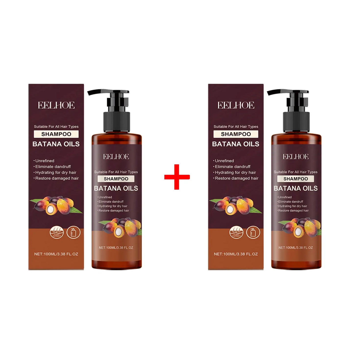 Batana Oil Shampoo Conditioner Set Oil Control Anti Dandruff Scalp Hair Treatment Split Ends Anti Frizz Hair Loss Hair Care Set - NamafadStore