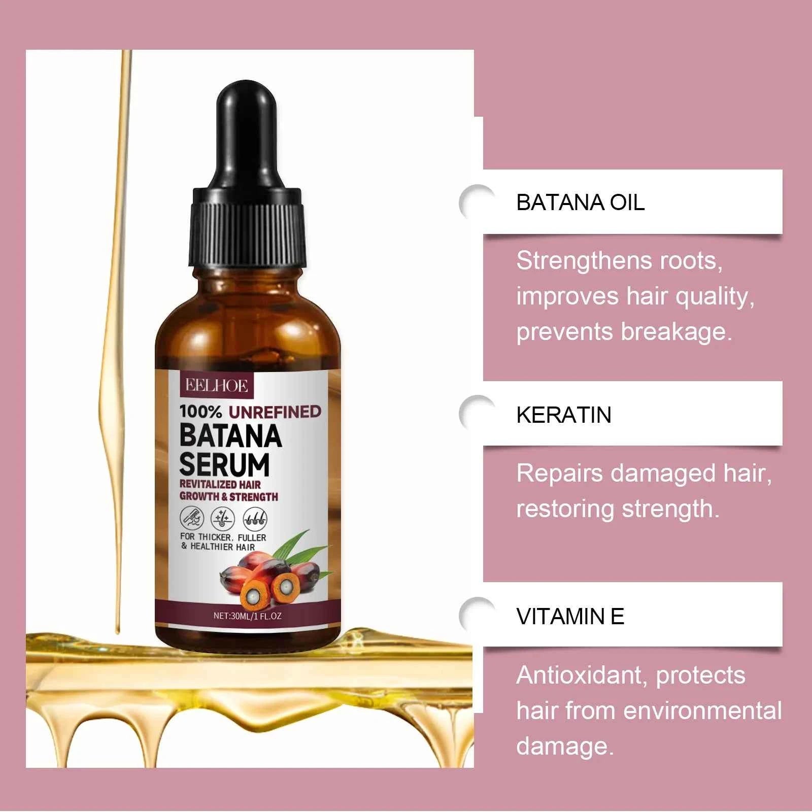 Batana Oil Hair Conditioner Moisturizing for Damaged Hair Roots Repair Anti Drying Revitalizing the Hairs Keratin Hair Shampoo