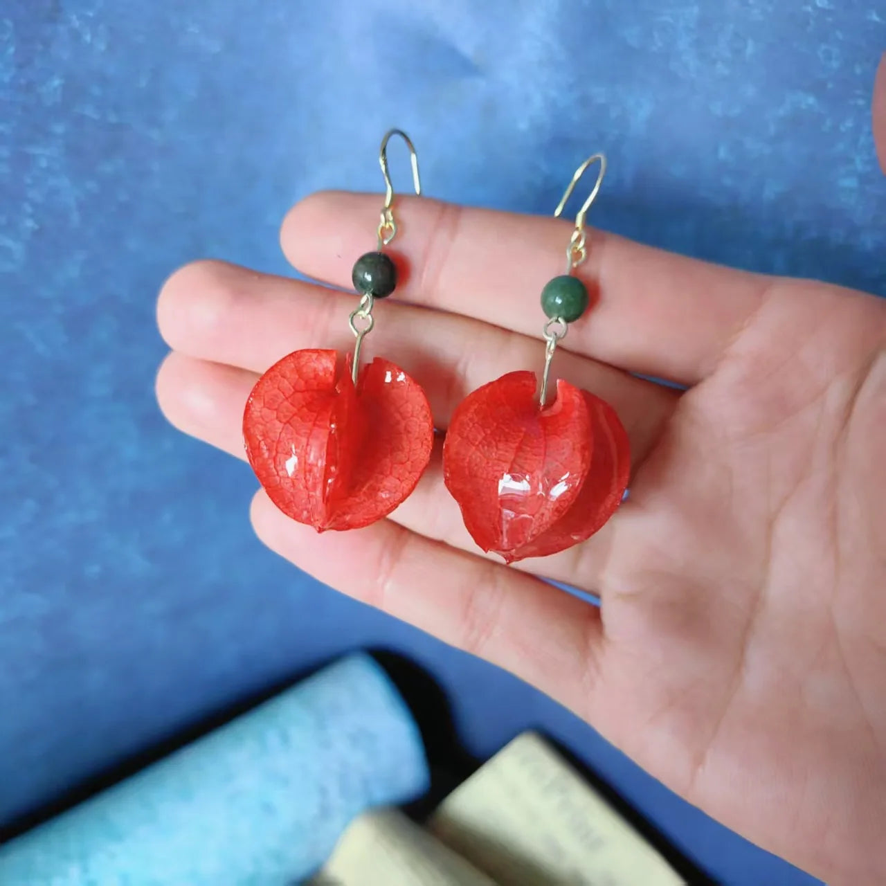 Multicolor Natural Flower Earrings Handmaking Epoxy Resin Natural Flower Earrings Unique Plant Earring Floral Jewelry Wholesale