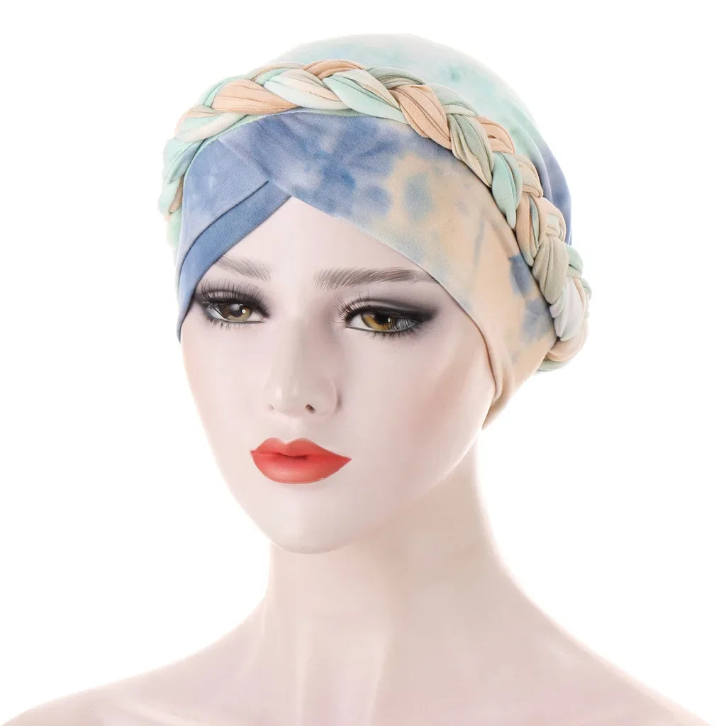 Women Muslim Braid Turban Hat for Cancer Chemo Hair Loss Cover Beanie Bonnets - Stylish and Comfortable