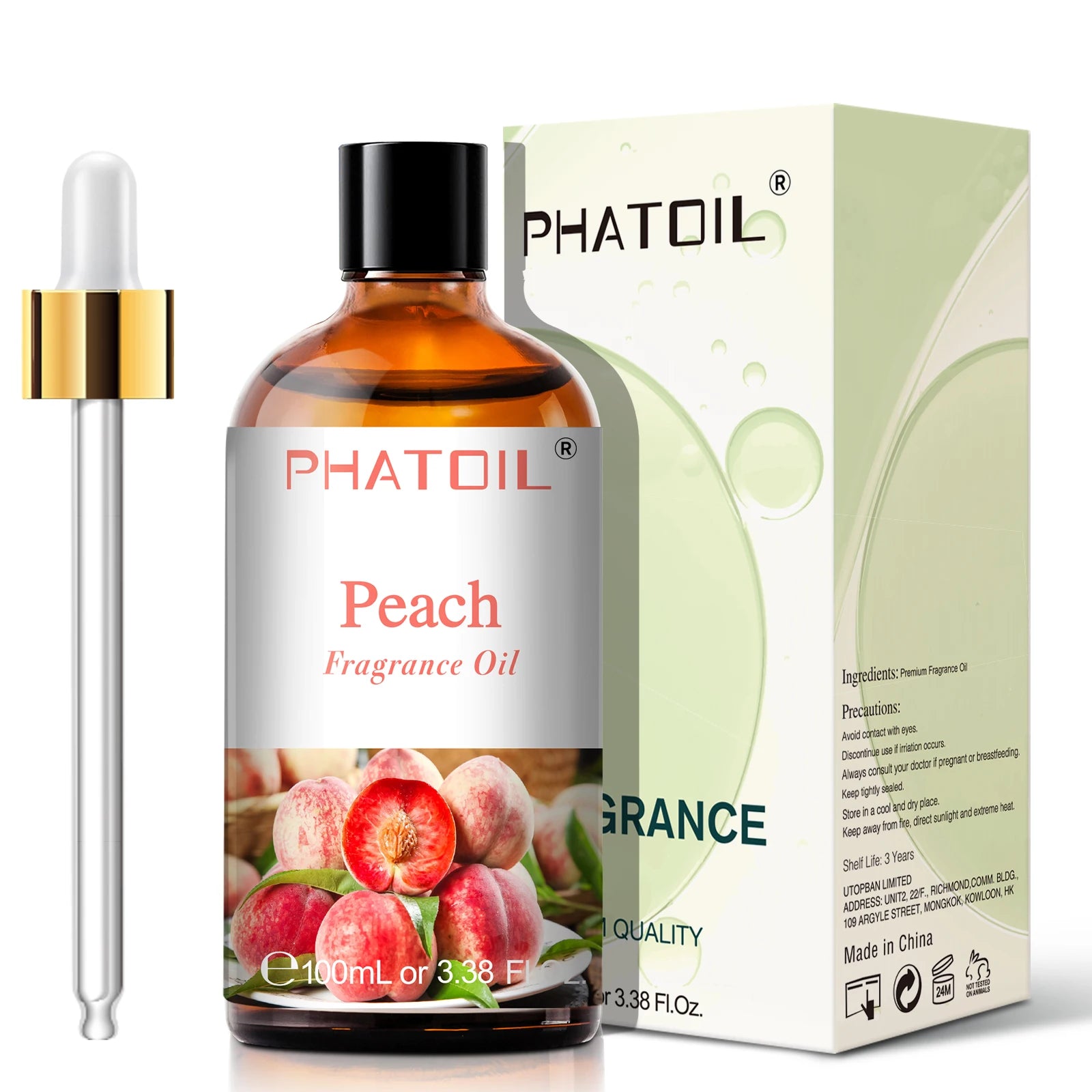 PHATOIL 100ml Sweet Fruity Fragrance Oil for Diffuser Candles Making -Coconut & Vanilla Strawberry Lemon Peach Pear Aroma Oil - NamafadStore
