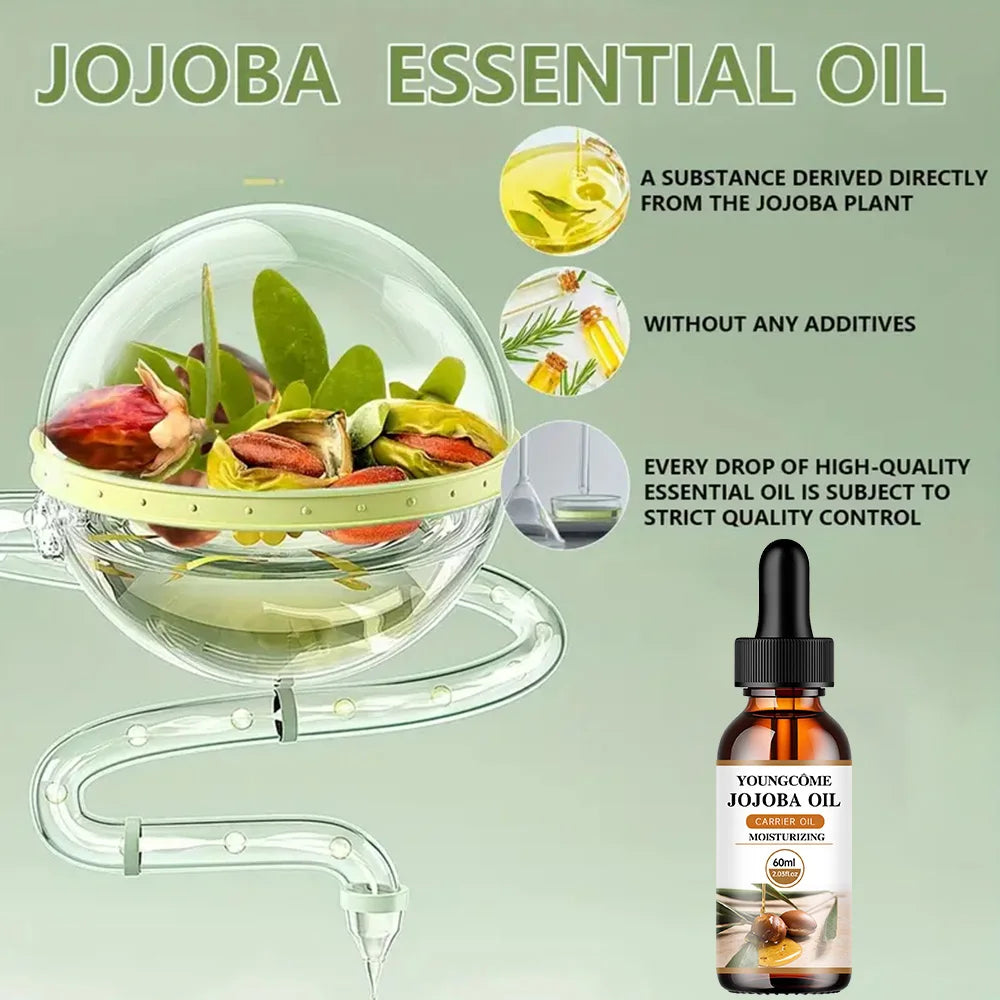 Natural Organic Jojoba Oil Anti Aging Firming Skin Face Moisturizing Relaxing Massage Oil Hair Repair Skin Care Body Oil NEW - NamafadStore