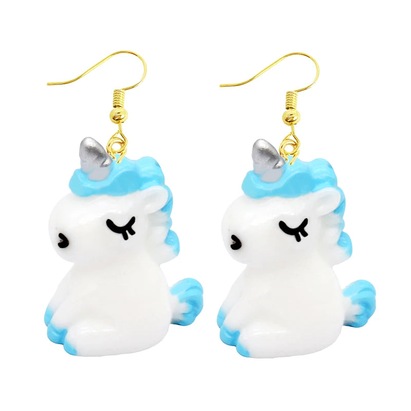 Earring For Women Resin Drop Funny Custom Cute Girls Gift Eardrop Kids Animal Duck Rabbit Flamingo Bird Jellyfish Cat
