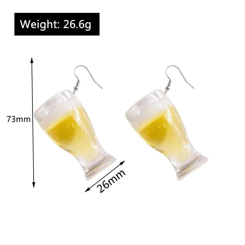 Summer Drink Drop Earrings for Women Sweet Ice Cream Bottle Pendants Dangle Earrings Girls Minimalist Party Jewelry Gifts