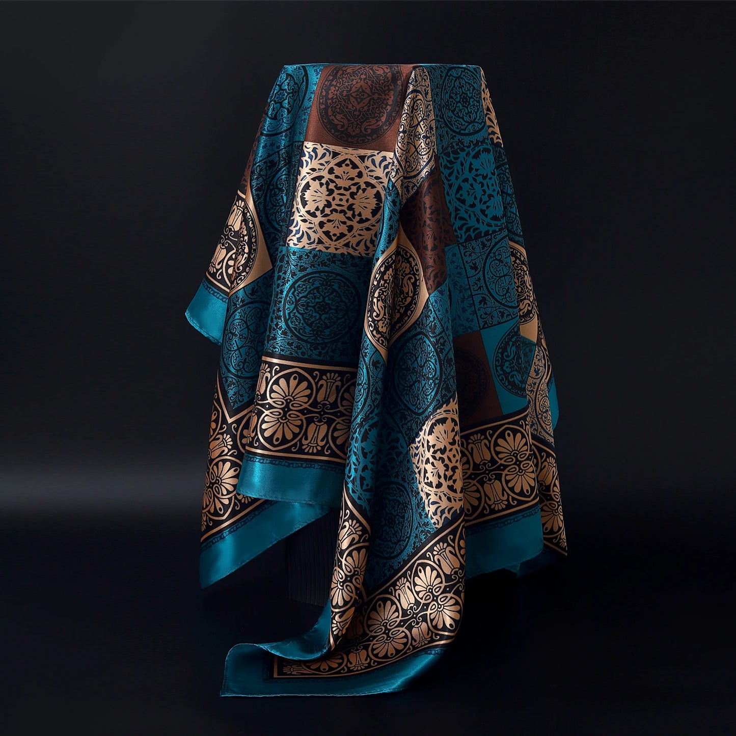 Luxury Brand Silk Scarf Fashion Foulard Satin Shawl Leopard 90*90cm Square Head Scarves Women Bandanna Pareo Headscarf - NamafadStore