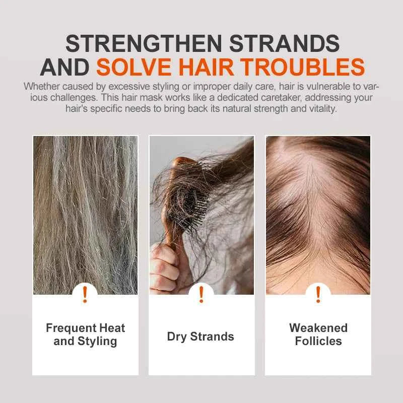 PURC Hair Mask Batana Oil Smoothing Straightening Repair Damaged Hair Anti-Frizz Nourish Shine Hair Treatment Hair Care Products