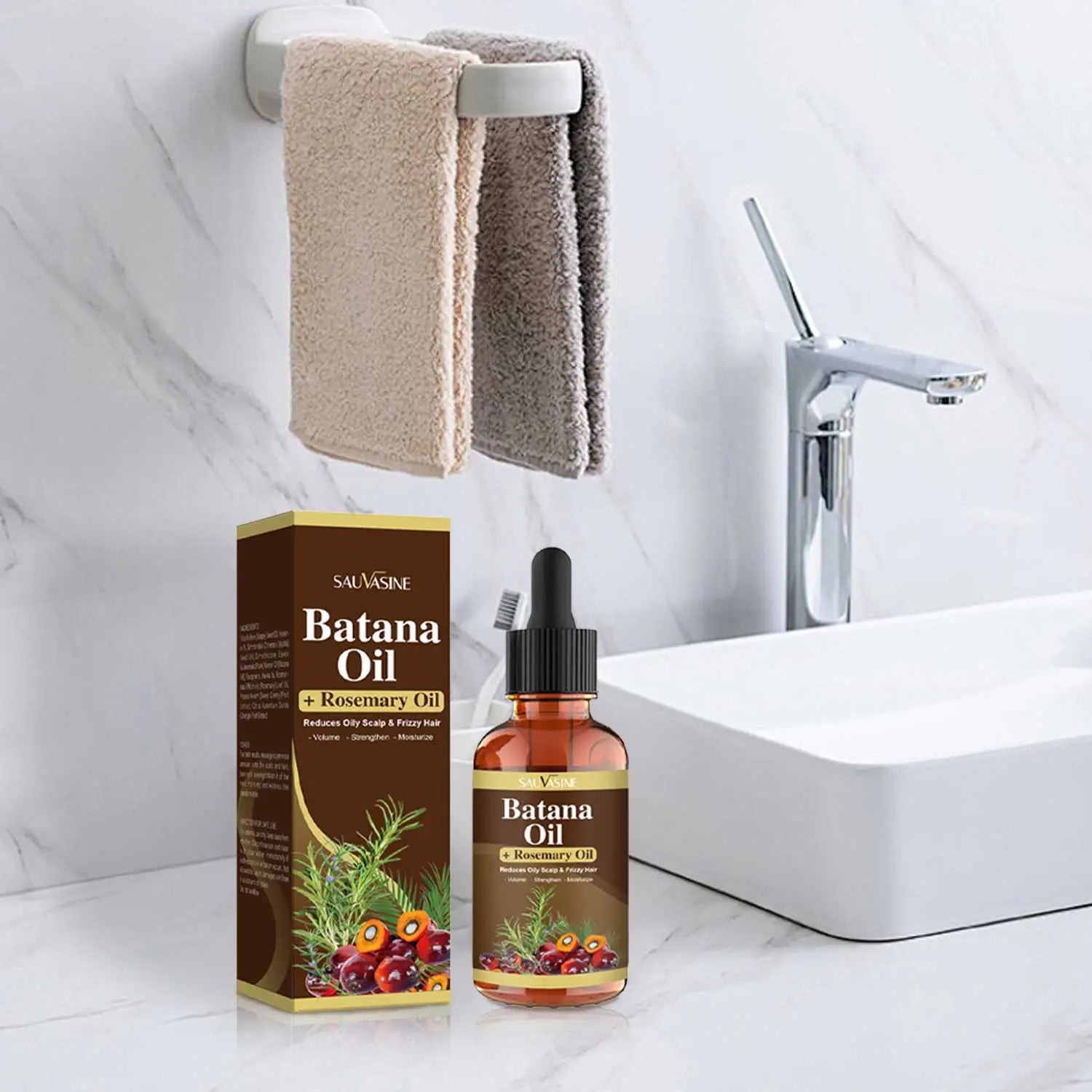 30ML Batana Oil with Rosemary for Hair Growth Reduce Hair Loss Organic Oil for Strengthening Scalp Moisturizing Hair Care Oil - NamafadStore