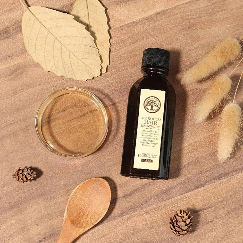 Moroccan Argan Oil Leave-In Treatment 50ml Anti-Frizz Hydrating Smoothing Hair Mask for Damaged Salon Care, Repair Dryness Split - NamafadStore