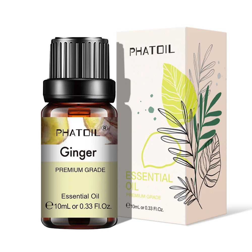 PHATOIL Natural Plant Essential Oil 10ml Eucalyptus Rose Lemon Bergamot Vanilla Peppermint 1PCS Aroma Essential Oil For Diffuser - NamafadStore