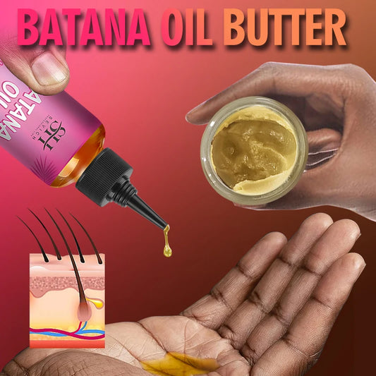 100% Pure Batana Oil From Honduras Natural Batana Butter For Hair Growth Alopecia Areata Hair Loss Treatment For Men & Women - NamafadStore