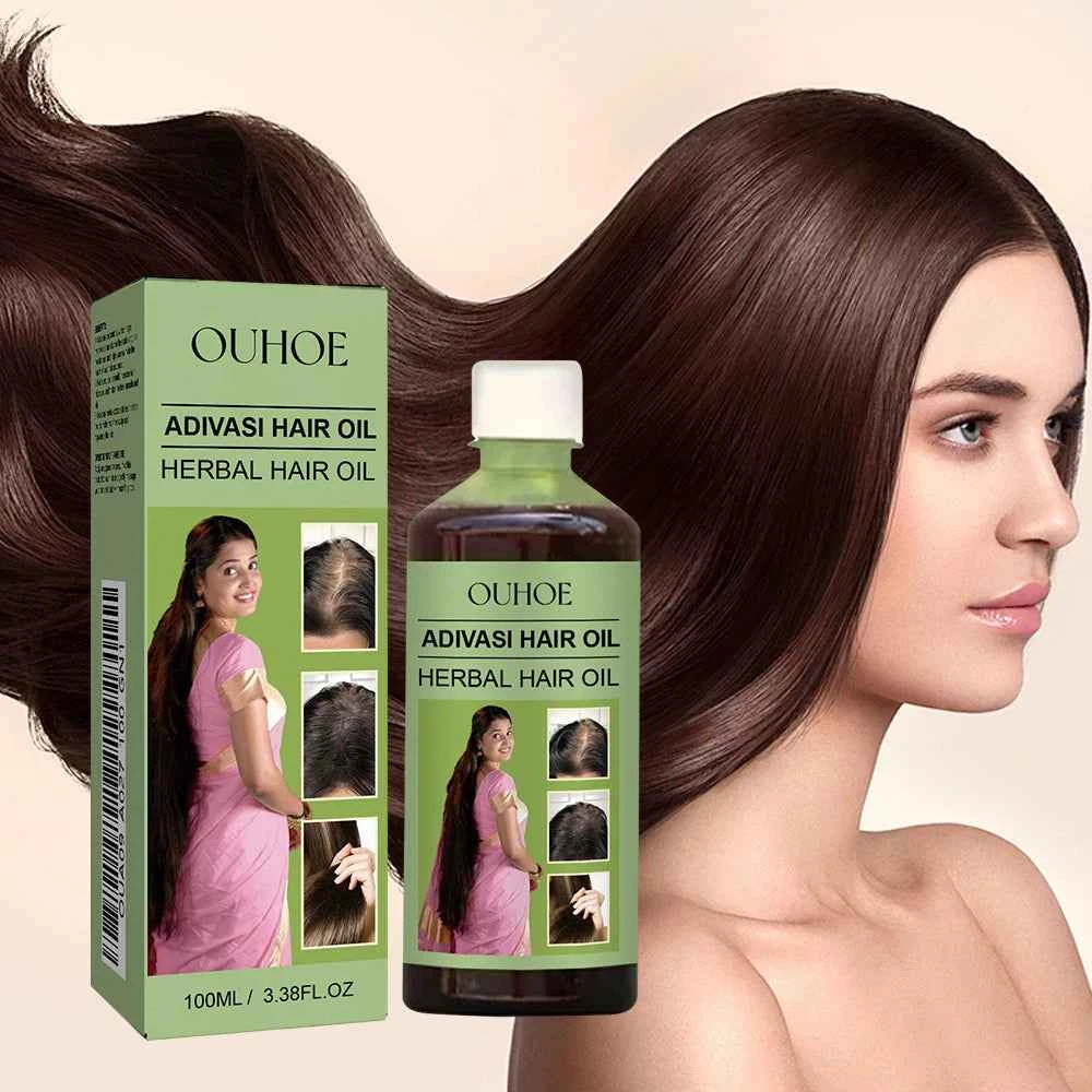 India Adivasi Herbal Hair Oil Fast  Repair Damaged Thicken Hair Deep Cleansing Scalp Nourishing Strengthening Hair Care Products