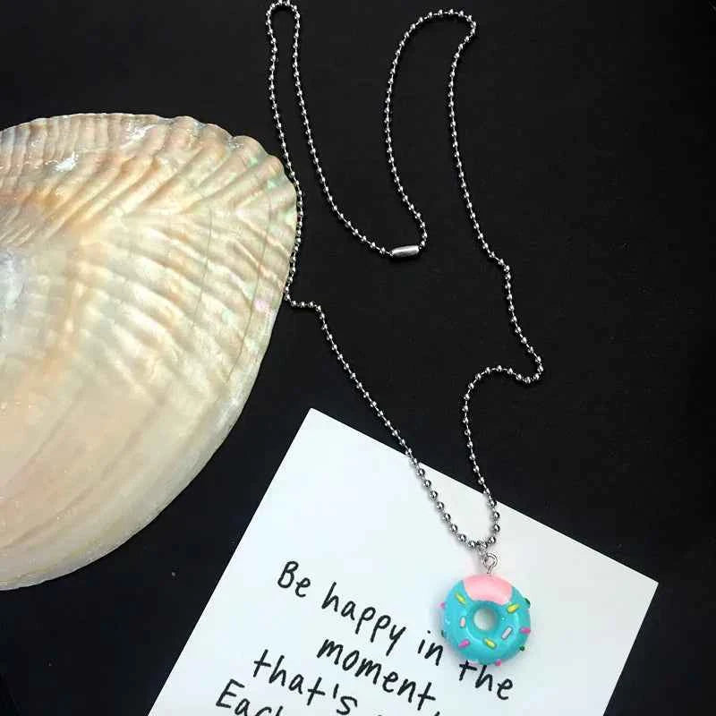 1 Pair Colored 3D Donut Food Drop Earrings For Women Kid Gift Fashion Creative Funny Kawaii Cake Charms Dangle Earrings Jewelry