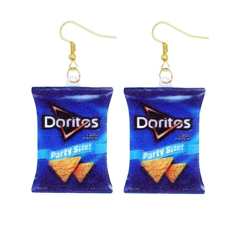 Earrings for Women Earrings Acrylic Cute Snacks Potato Chips Girls Foods Funny