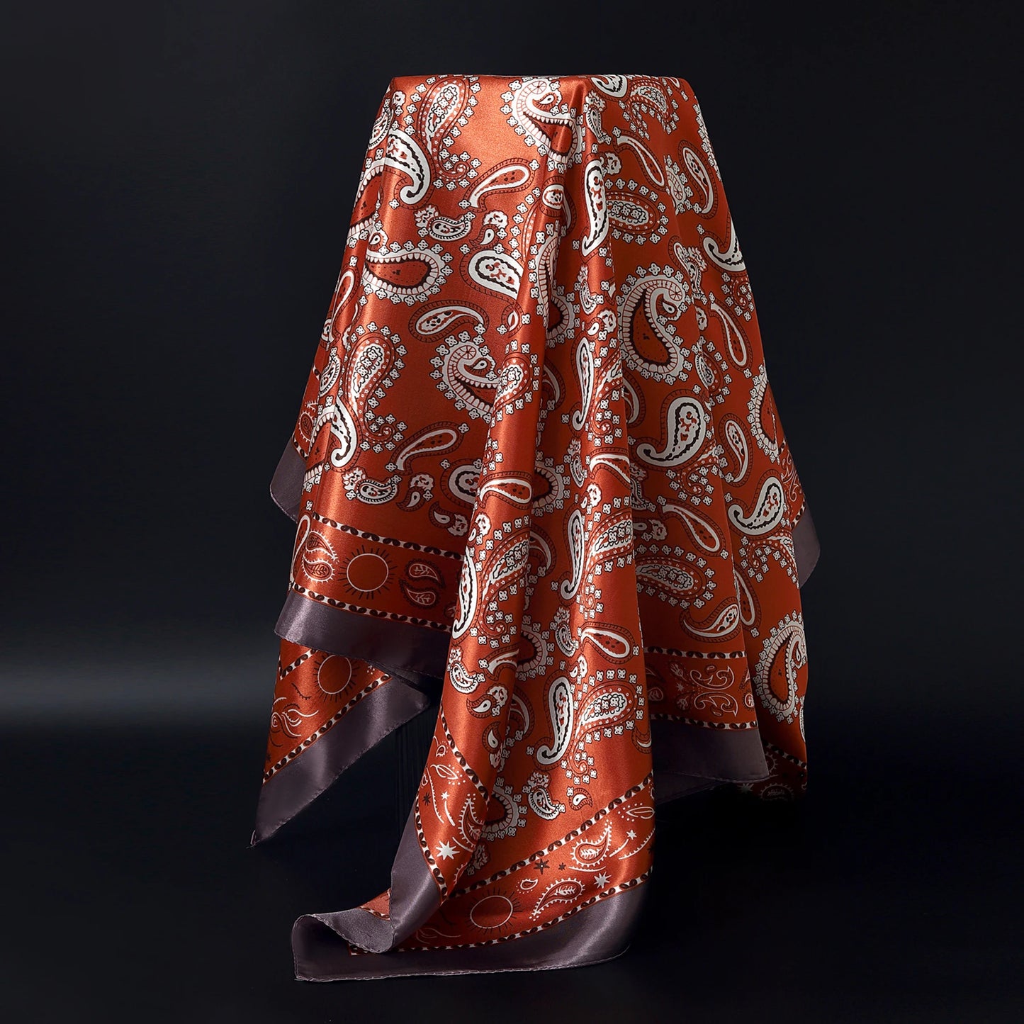 Luxury Brand Silk Scarf Fashion Foulard Satin Shawl Leopard 90*90cm Square Head Scarves Women Bandanna Pareo Headscarf