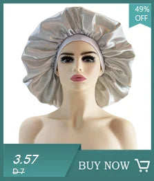 Women Satin Bonnet Cap Double Layer Silky Big Bonnet for Lady Printing Sleep Cap Head Wrap