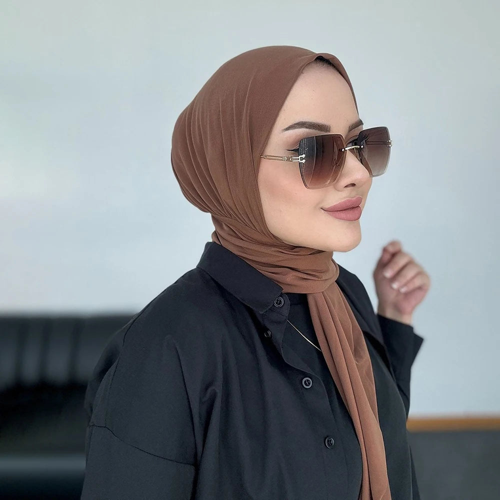Ready To Wear Fastener Instant Hijab for Muslim Women Full Cover Head Wraps Scarf Islam Turban Caps Turbante Mujer