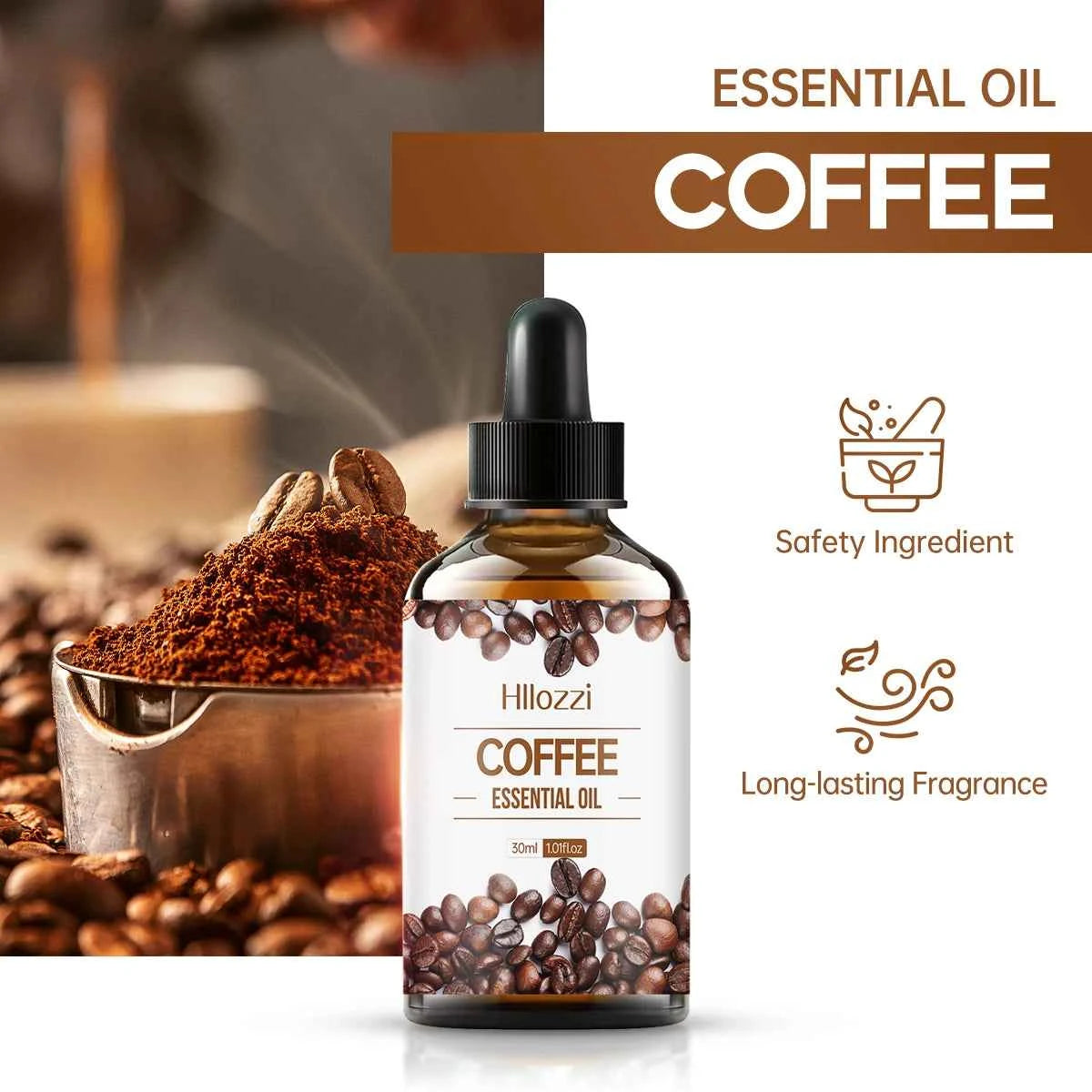 30ml/1.01fl.oz Coffee essential oil for skin, hair, nails and eyelashes, moisturizing, nourishing, suitable for all skin types - NamafadStore