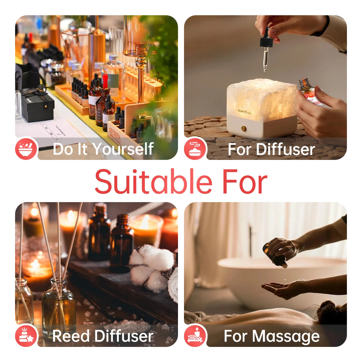 Fruit series essential oils, suitable for diffuser, candle making, car aromatherapy, suitable for multi-scene application. - NamafadStore