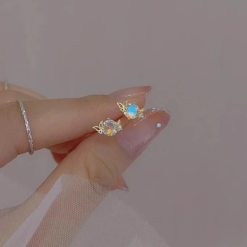 Unusual Sweet Cute Cherry Ice Cream Lollipop Stud Earrings for Women Students Personalized Fashion Party Jewelry Birthday Gifts