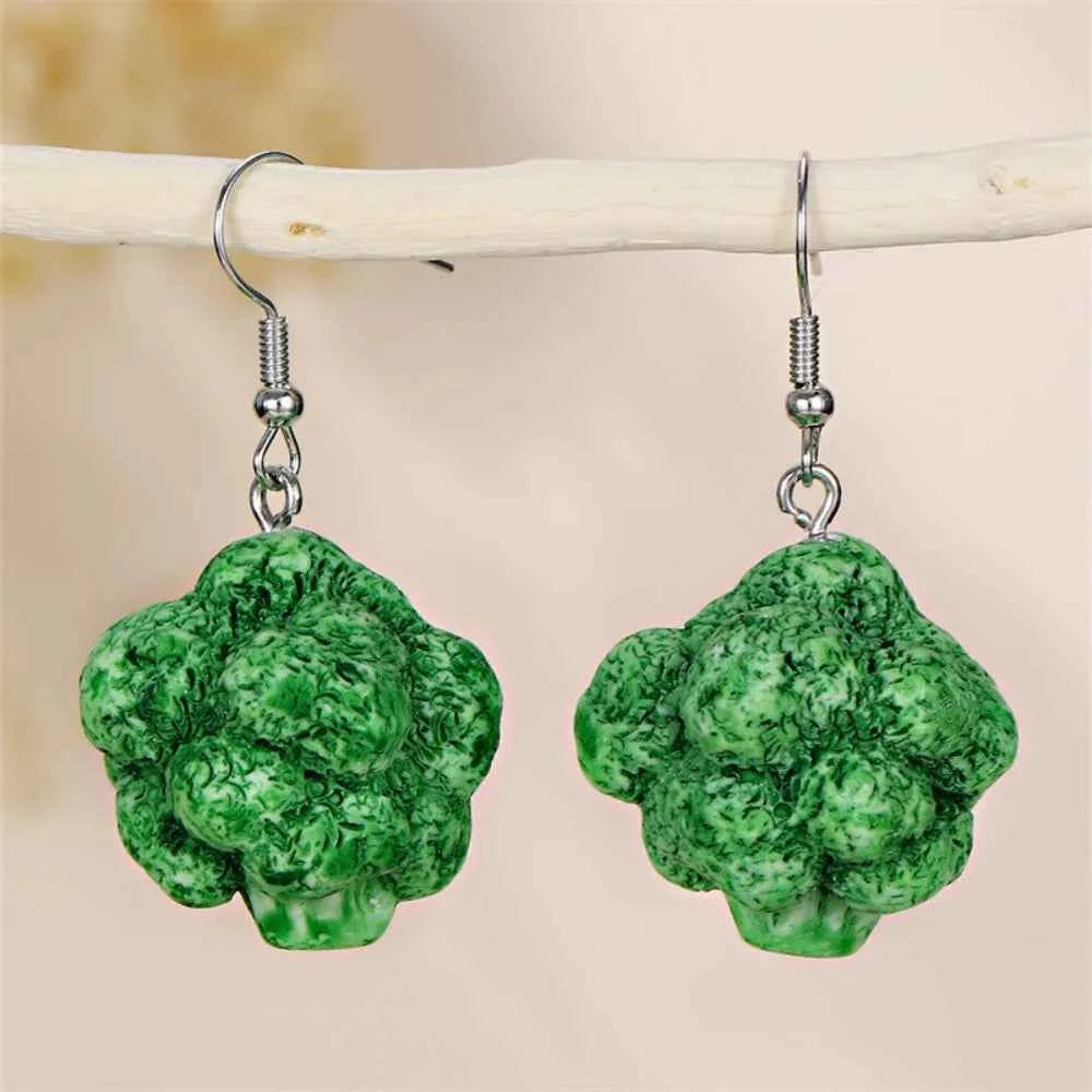 Bohemia Earrings Simulated Vegetable Dangle Earring Korean Style Broccoli Cute Earrings Lettuce, Onion Mushroom Earrings