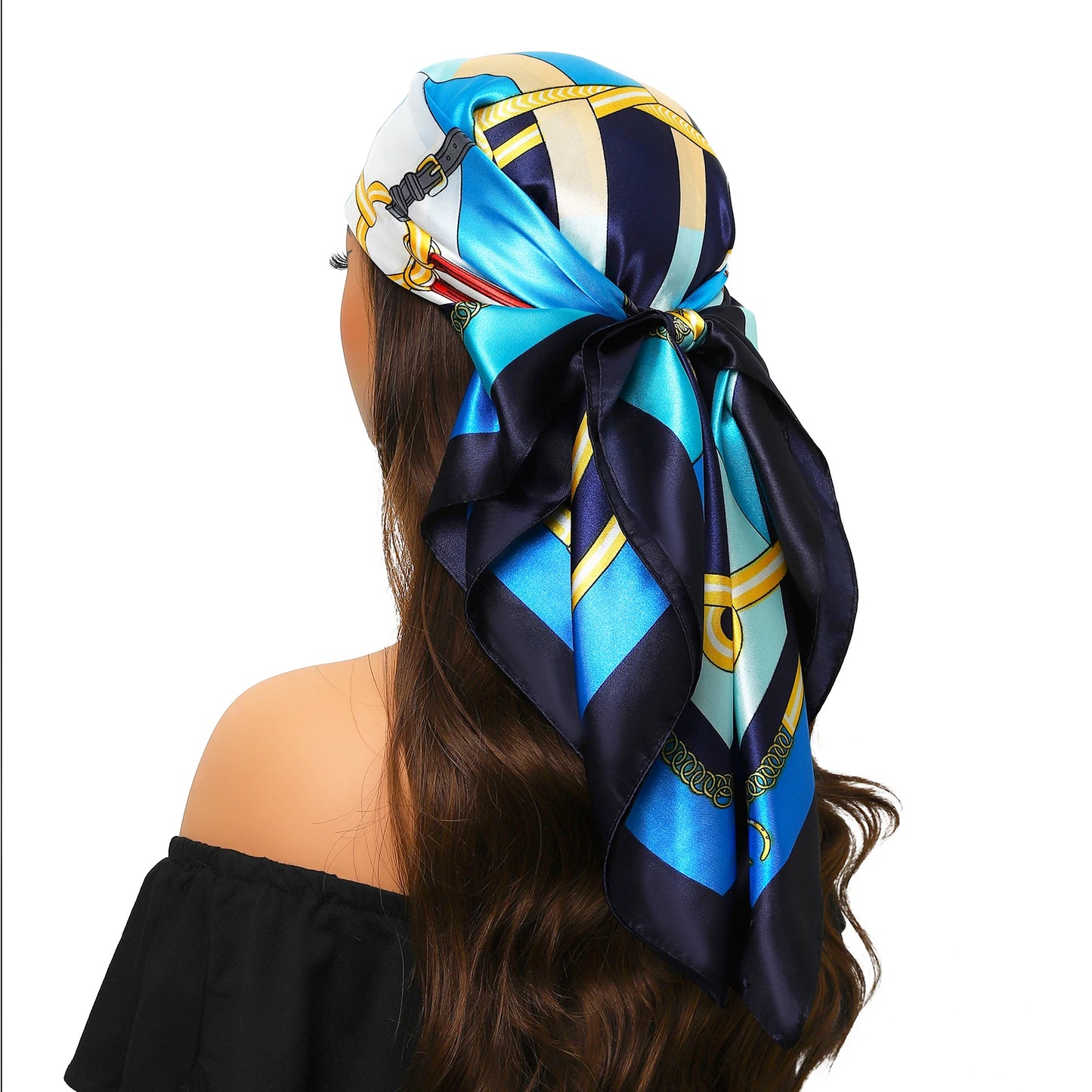 Popular Shawls Europe And America Fashion Bandannas New Print Sunscreen 90X90CM Kerchief Four Seasons Luxury Square Silk Scarves
