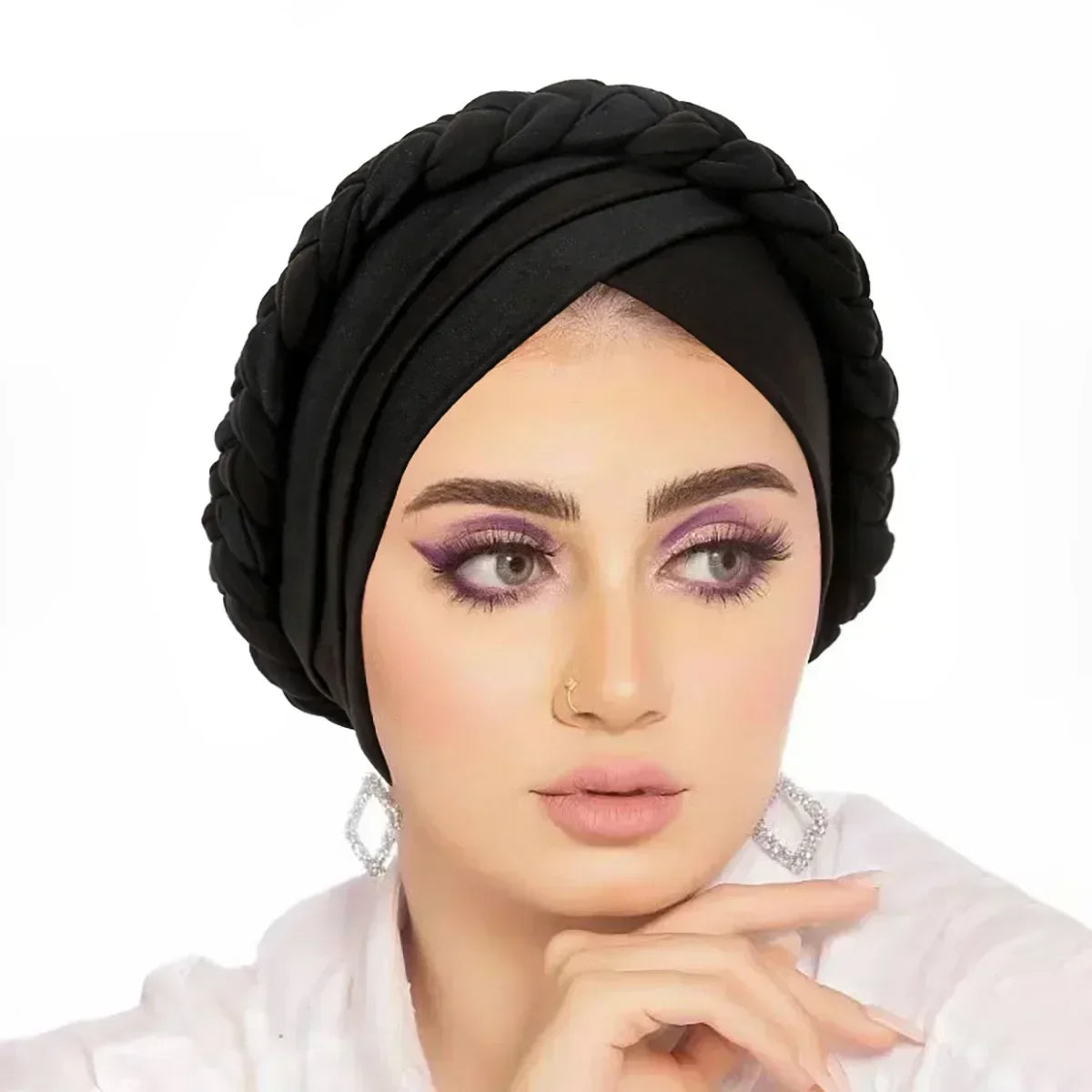 Women Sequin Knotted Turban Indian Hat Muslim Hijab Beanie Bonnet Hair Loss Headscarf Chemo Cap Headwear Bandanas Turbante Mujer - NamafadStore