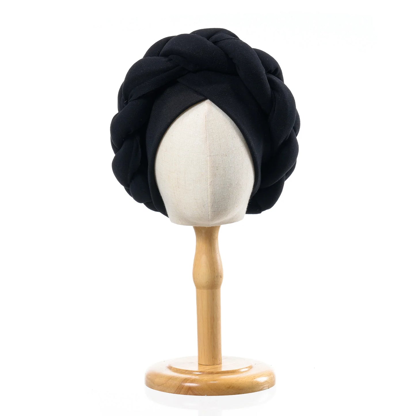 2024 New Exaggerated Braids Turban Cap for Women African Wedding Party Headwear Hats Bonnets Headband Hat Hijab Cap - NamafadStore