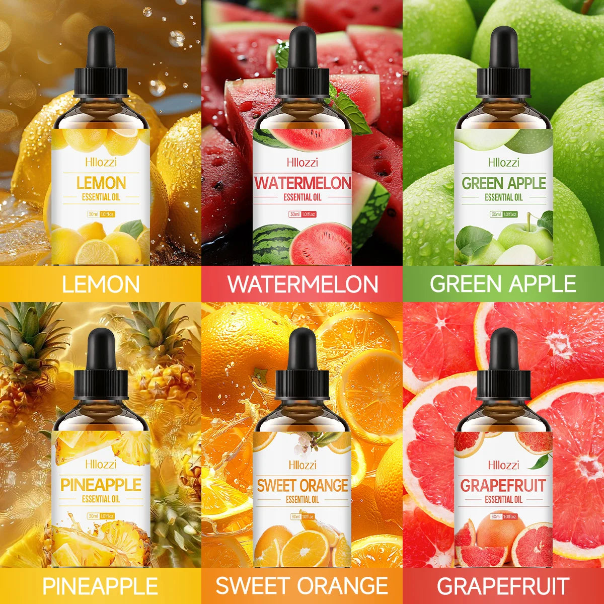 Fruit series essential oils, suitable for diffuser, candle making, car aromatherapy, suitable for multi-scene application. - NamafadStore