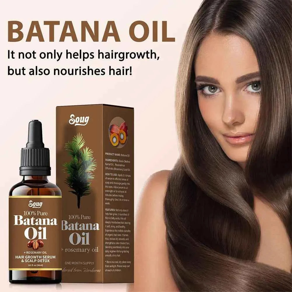 30ml/50ml Batana Rosemary Mint Scalp Hair Strengthening Oil Biotin Essential Oils Nourishing Treatment Split Ends Dry All Types