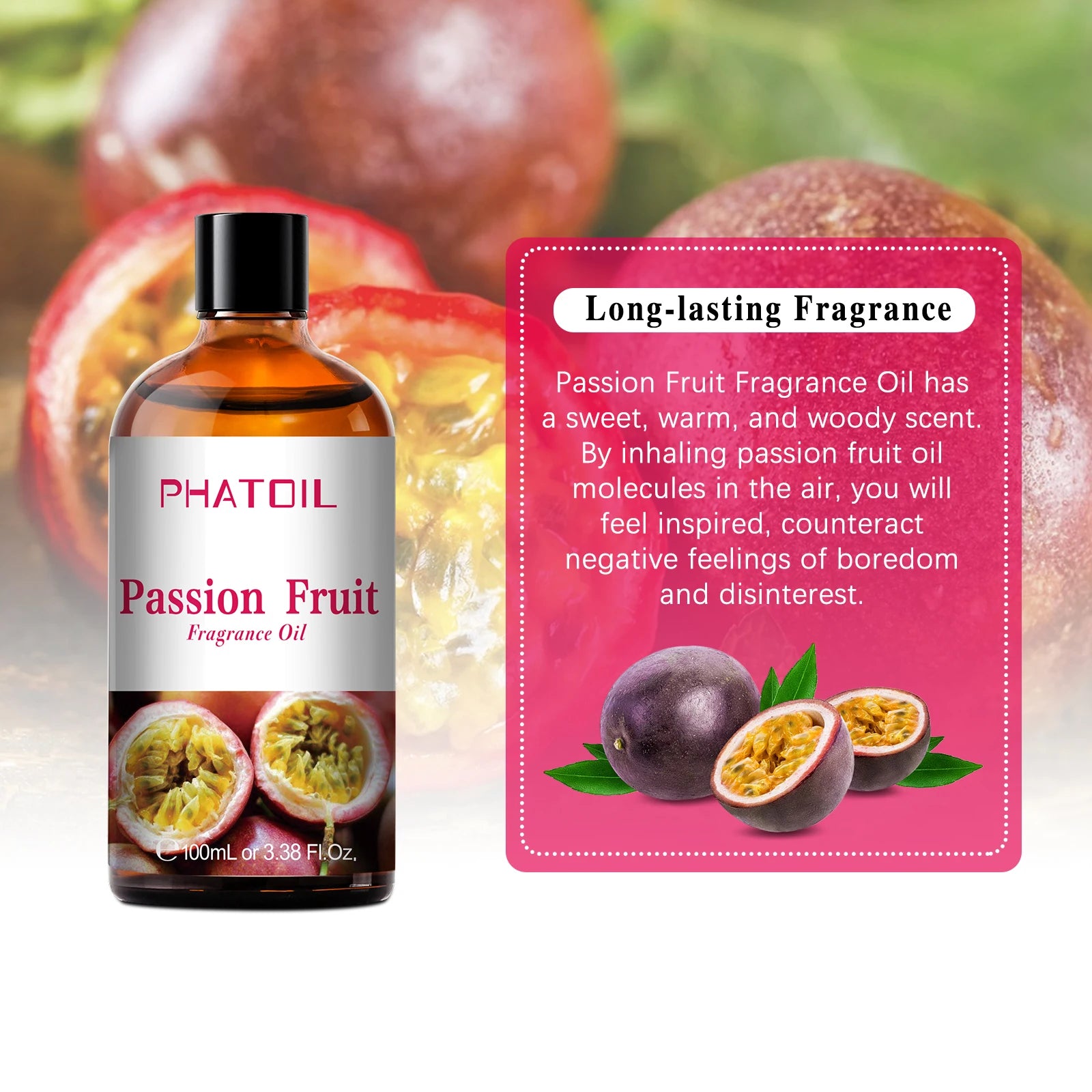PHATOIL 100ml Aromatherapy Fragrance Oil Coconut & Vanilla Strawberry Cherry Lemon Papaya Aroma Oils For Diffuser Candle Making - NamafadStore