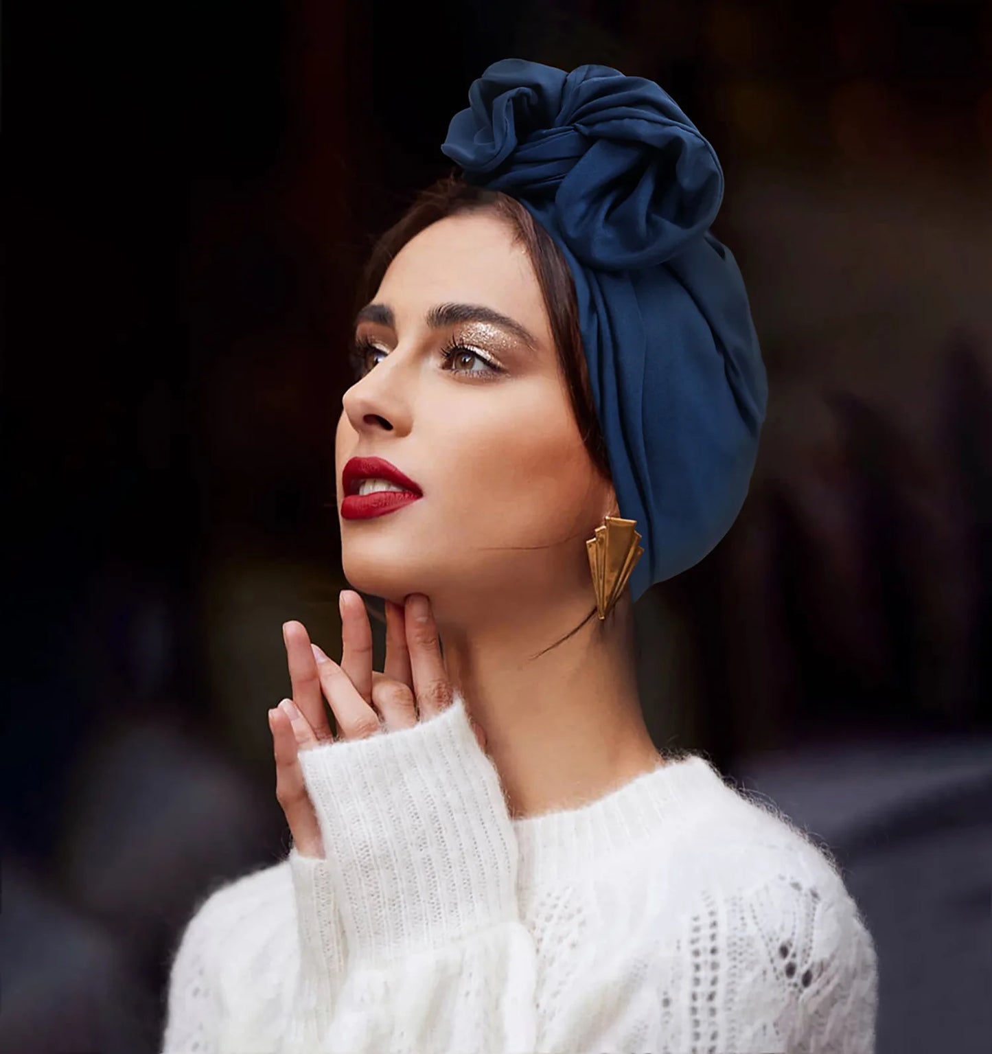 2023 French Vintage Twist Turban Hat Fashion Female Cotton Bandana Headband Women's Hair Cover Cap Floral Print Lady Head Wraps - NamafadStore