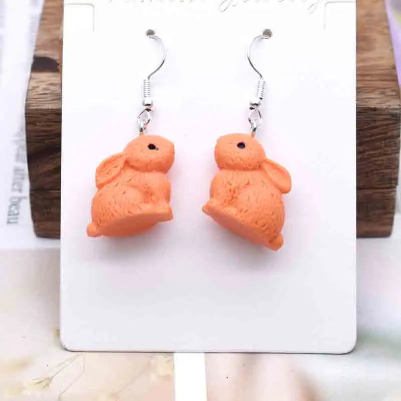 Earring For Women Resin Handmade Cartoons Animals Fruits Vegetables Kawaii Drop Earrings Funny Gifts