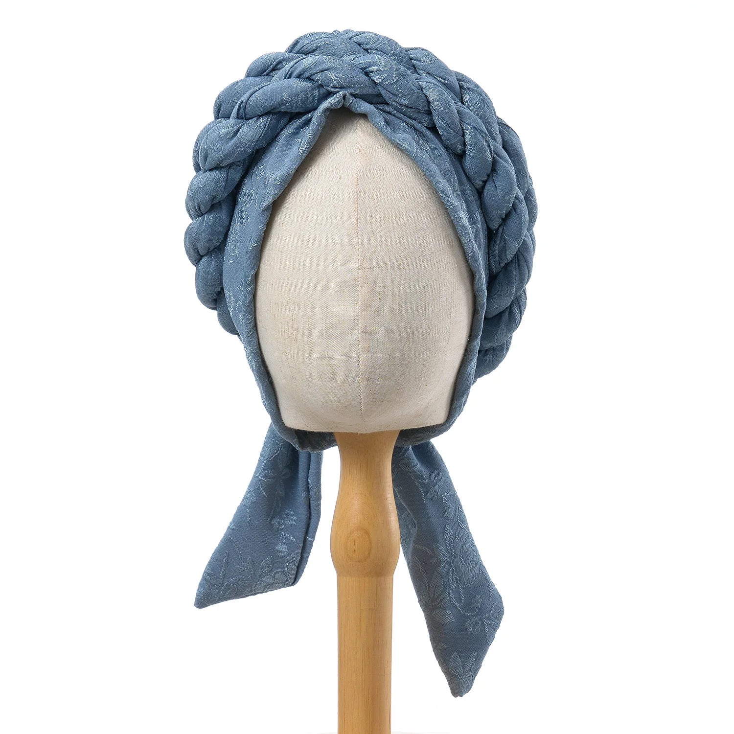 Solid Color Double Braids Turban Caps for Women Fashion Women Muslim Wrap Head Bonnet Headwear Braid Hat Turbante Mujer - NamafadStore