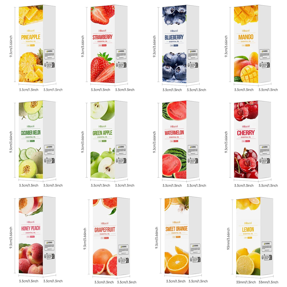 Fruit series essential oils, suitable for diffuser, candle making, car aromatherapy, suitable for multi-scene application. - NamafadStore