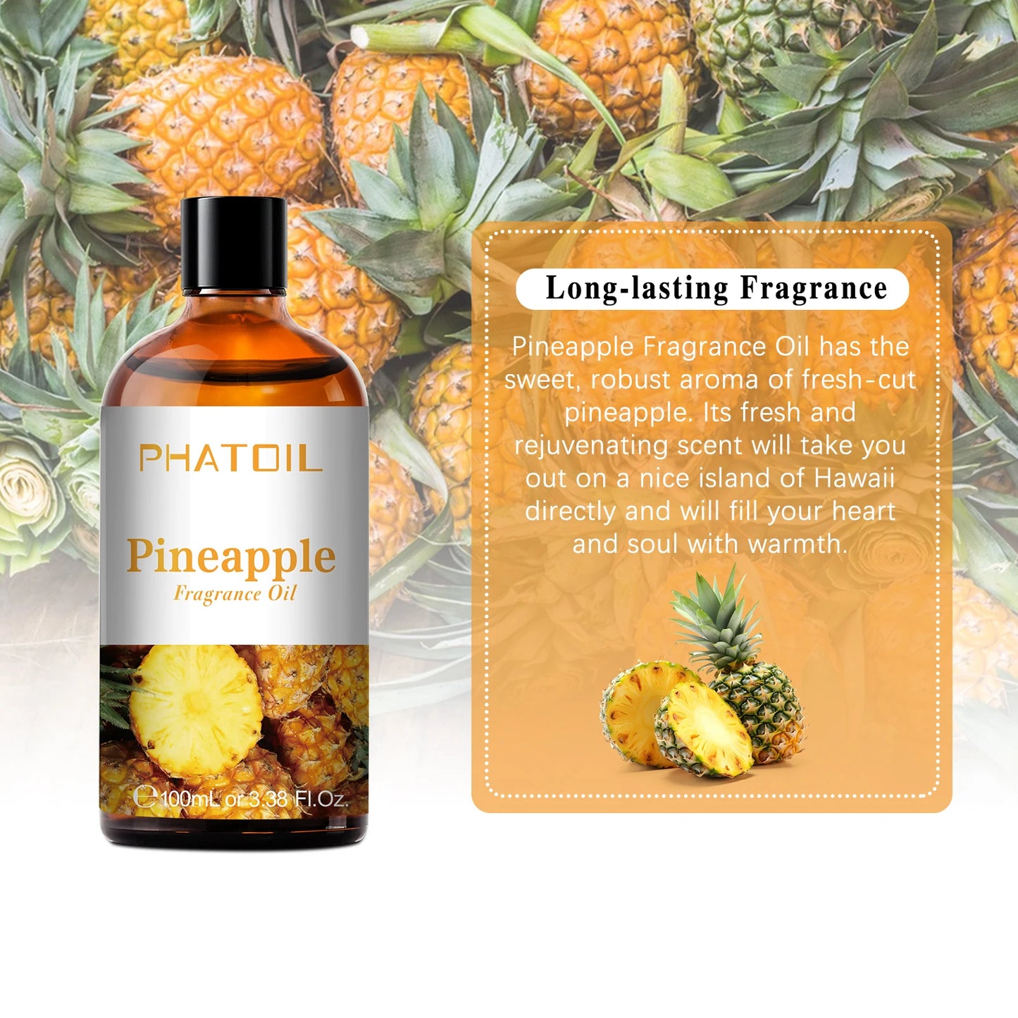 PHATOIL 100ml Aromatherapy Fragrance Oil Coconut & Vanilla Strawberry Cherry Lemon Papaya Aroma Oils For Diffuser Candle Making - NamafadStore