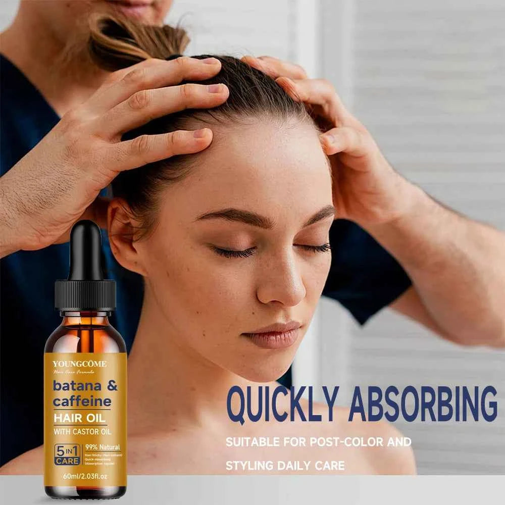 Batana & caffeine Oil For Healthy Hair Treatment Oil Enhances HairDamaged Hair Treatment Oil Anti-Hair Loss Care  Conditioner - NamafadStore
