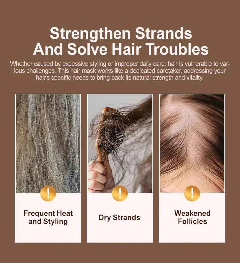 PURC Hair Mask Batana Oil Smoothing Straightening Repair Damaged Hair Anti-Frizz Nourish Shine Hair Treatment Hair Care Products