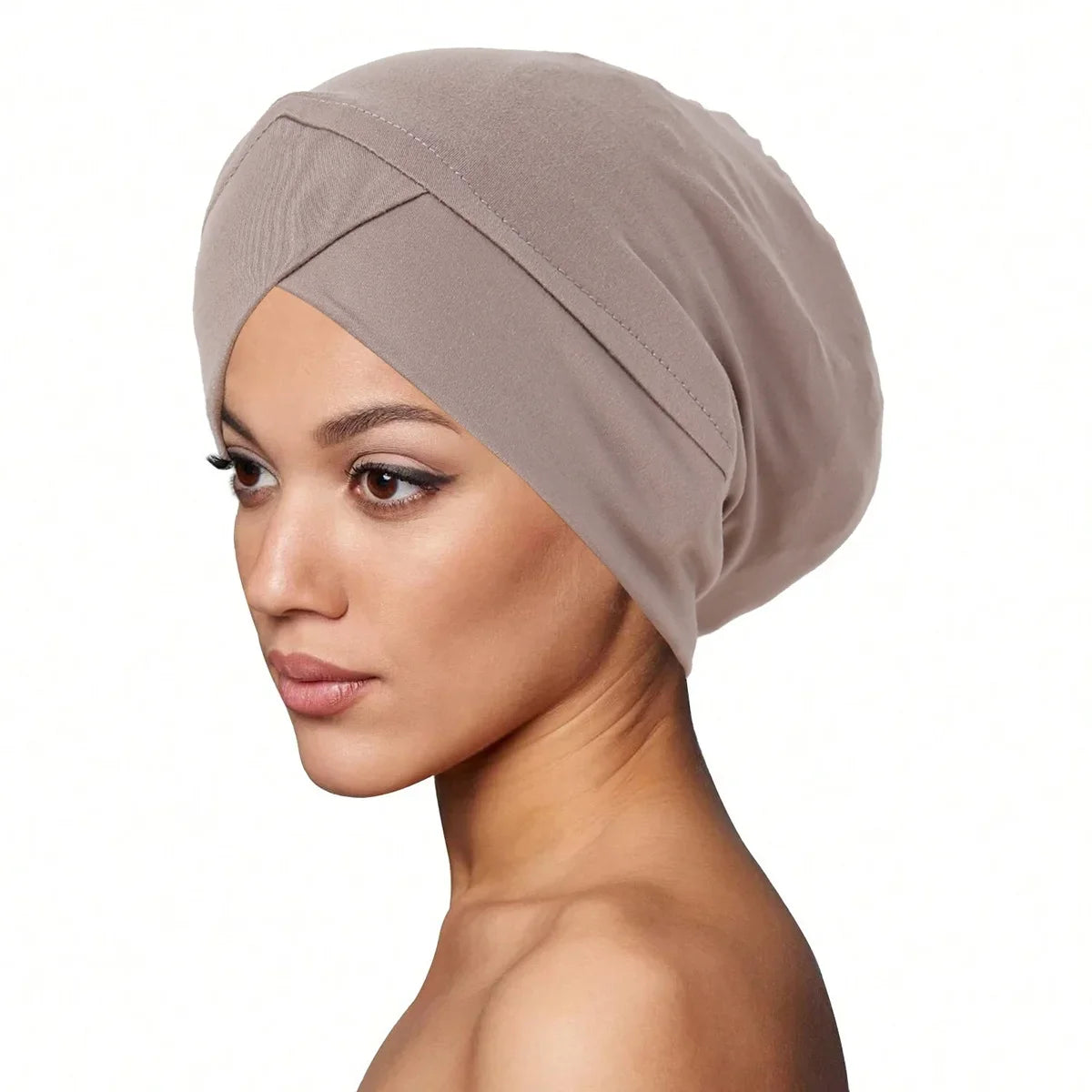 New African Print Turban Beanie for Women - Flower Beanie, Muslim Hijab, Head Wrap, and Hair Loss Bandana