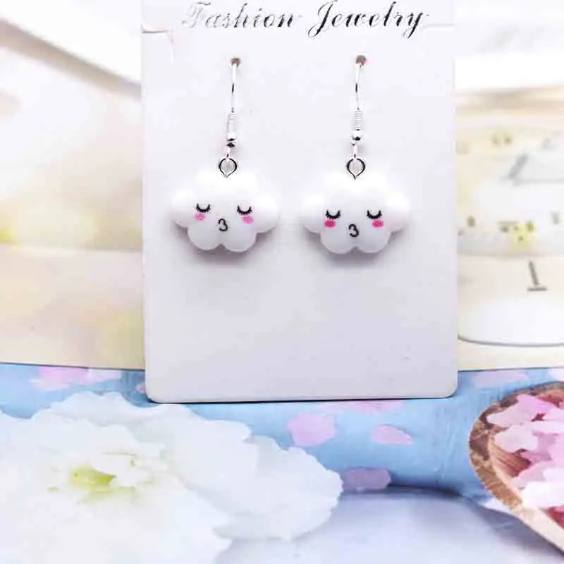 Earring For Women Resin Handmade Cute Animals Ice Cream Drinks Candy Fruits Pissa Drop Earrings Funny Gift
