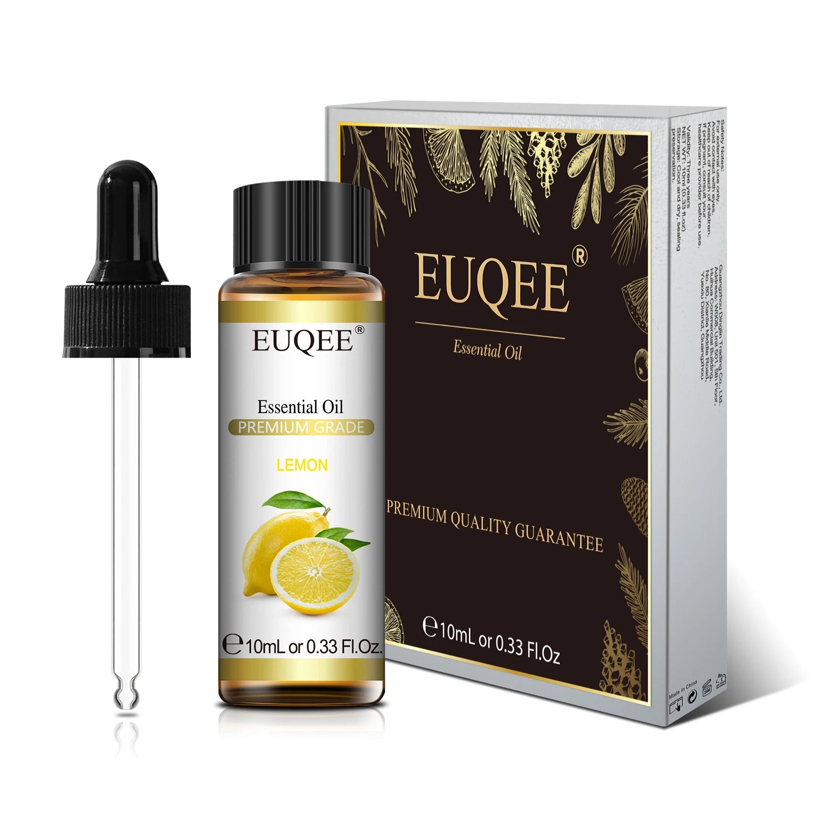 EUQEE 10ml Pure Essential Oil Peppermint Palo Santo Bergamot Eucalyptus Lavender Cinnamon Cedarwood Aromatherapy Essential Oils - NamafadStore
