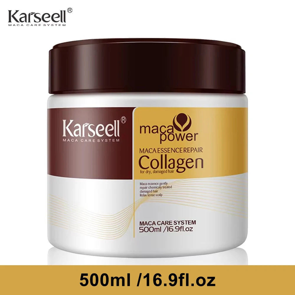 Karseell Collagen Hair Treatment Deep Repair Conditioning Argan Oil Hair Mask Essence for Dry Damaged Hair 100ml/500ml - NamafadStore