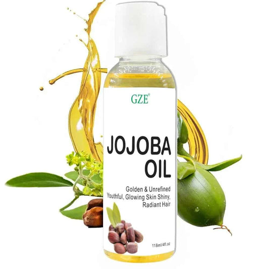 GZE Organic Jojoba Oil, Pure Moisturizing Oil For Face, Hair, Skin & Nails | Natural Cold Pressed Hexane Free Carrier Oil - NamafadStore