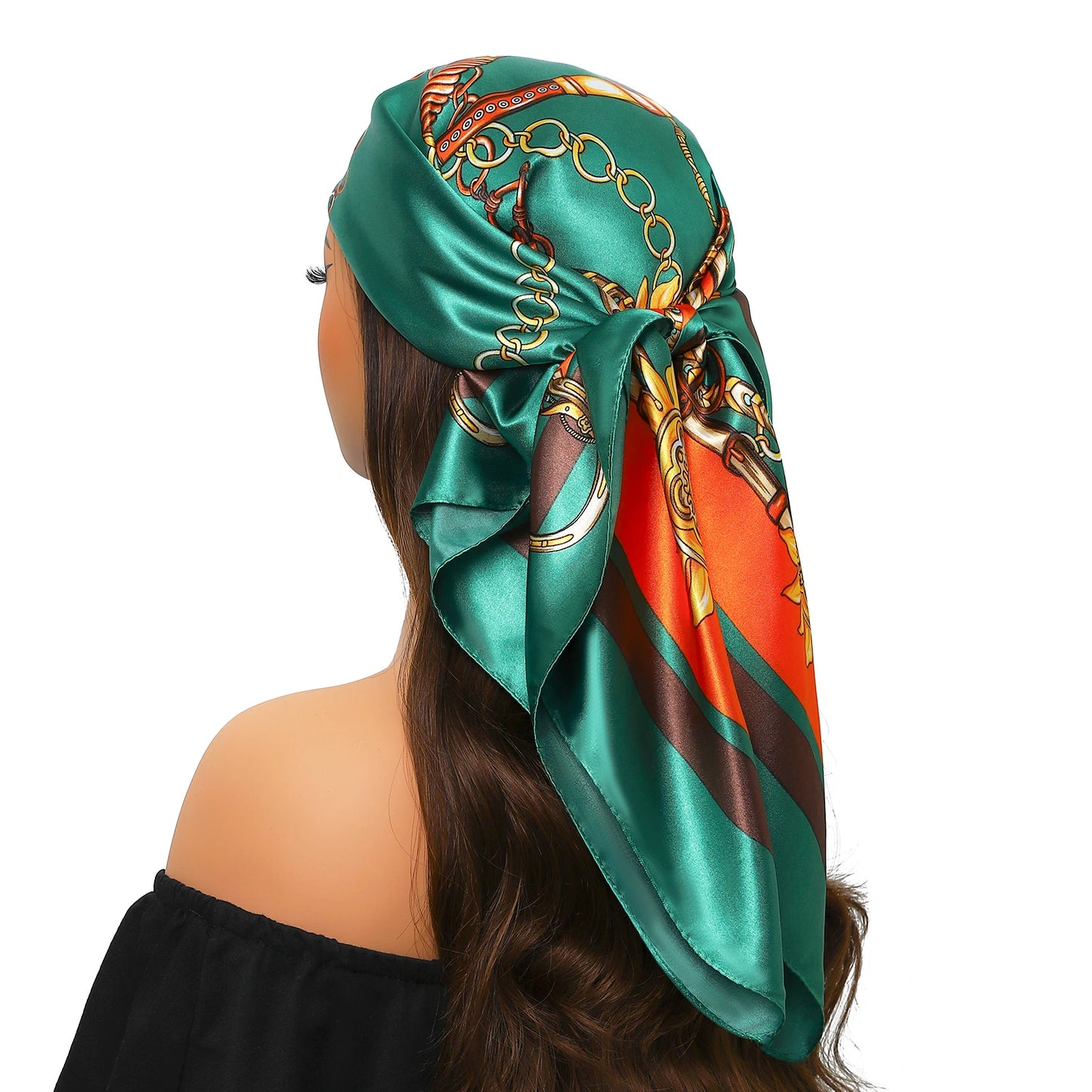 Luxury Brand Silk Scarf Fashion Foulard Satin Shawl Leopard 90*90cm Square Head Scarves Women Bandanna Pareo Headscarf - NamafadStore