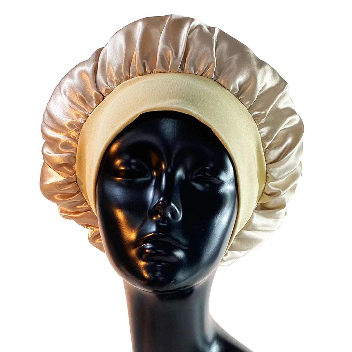 10PCS Women Satin Bonnet Elastic Wide Band Night Sleep Hat Solid Floral Printed Soft Silk Cap Set Beauty Salon Hair Care Hats - NamafadStore