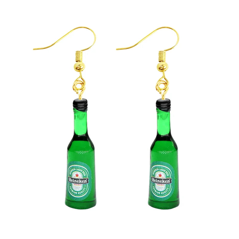 Earrings For Women Girls Cute Foods Hamburg Pizza Chicken Leg Candy Bottle Handmade Candy Kids Funny Resin